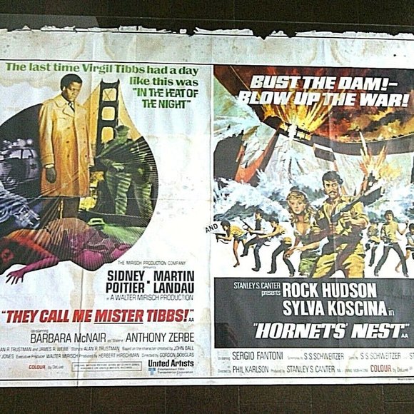 Original Movie Poster Double Feature They Call Me Mister Tibbs & Hornets' Nest - Picture 14 of 16